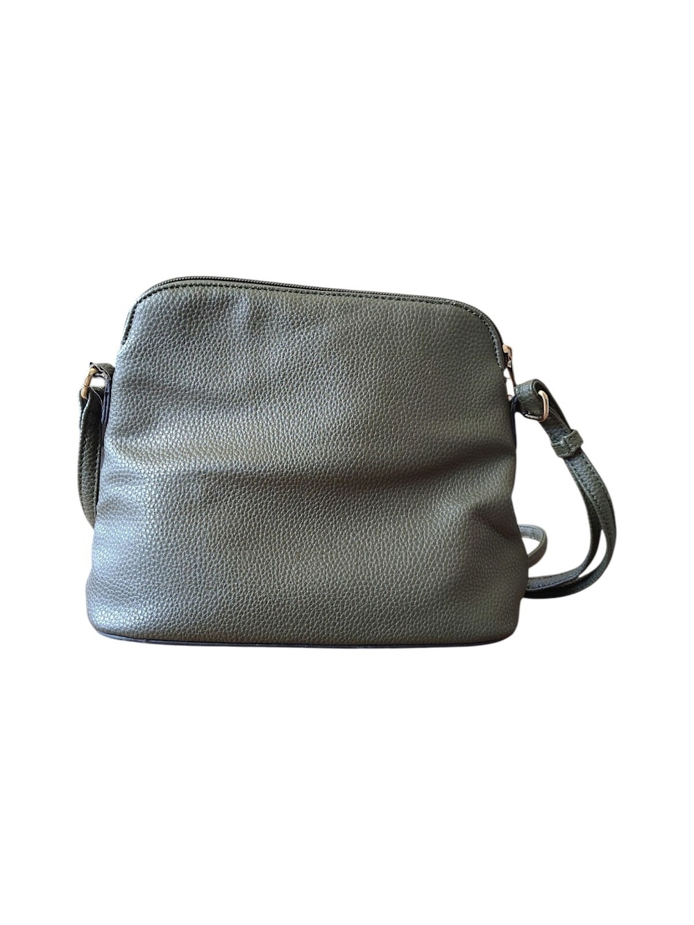 Tree Of Life Pebbled Olive Green Crossbody Bag with Gold Medallion Womens - Picture 2 of 6